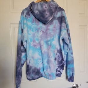 Tie dye hoodie blue